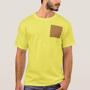 Camiseta Bolinhas Amarelas com Estilhaço de Fundo Roxo