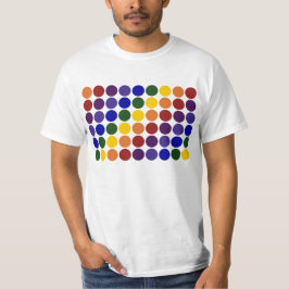 Camiseta Bolinhas arco-íris em branco