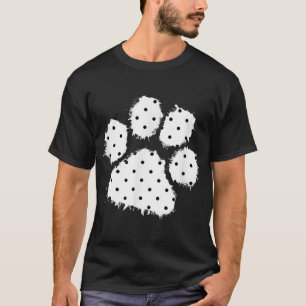 Camiseta Bolinhas Cachorro-Cachorro Imprimir Preto-Branco P