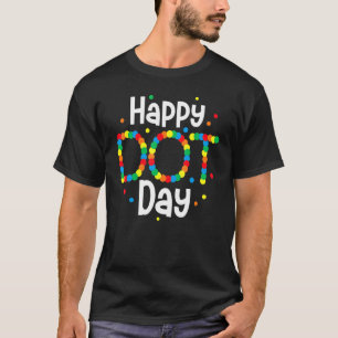 Camiseta Bolinhas Colorida Feliz Dot Day Meninos meninas qu