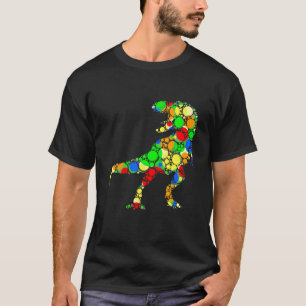 Camiseta Bolinhas Colorida T Rex Dinossaur Internacional Do