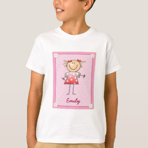 Camiseta bolinhas cor-de-rosa