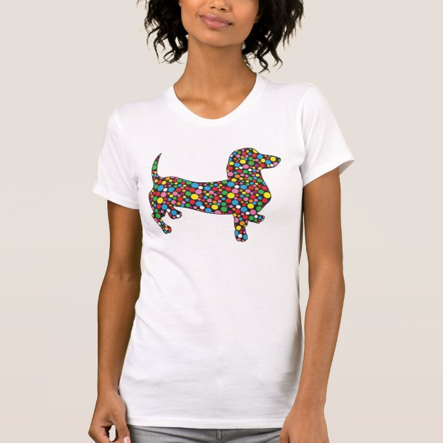 Camiseta Bolinhas Dachshances (Frente)