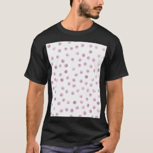 Camiseta Bolinhas de aquarelas, fundo geométrico cor-de-ros