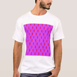 Camiseta Bolinhas padrão de Pop de arte em vermelho e lenha