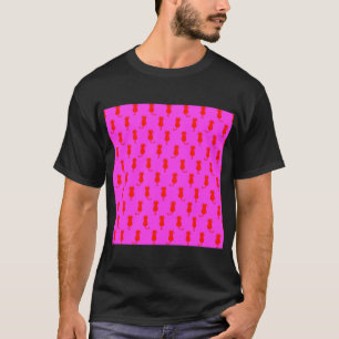 Camiseta Bolinhas Padrões De Pop De Arte Em Vermelho E Rosa