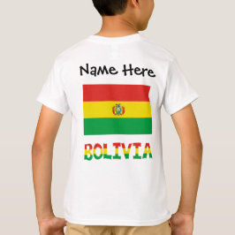 Camiseta Bolivia and Bolivian Flag with Your Name