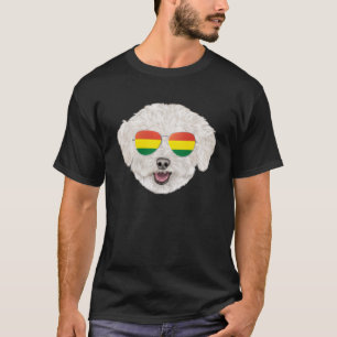Camiseta Bolívia Bandeira Bichons Frise Cachorro Bolívia Po