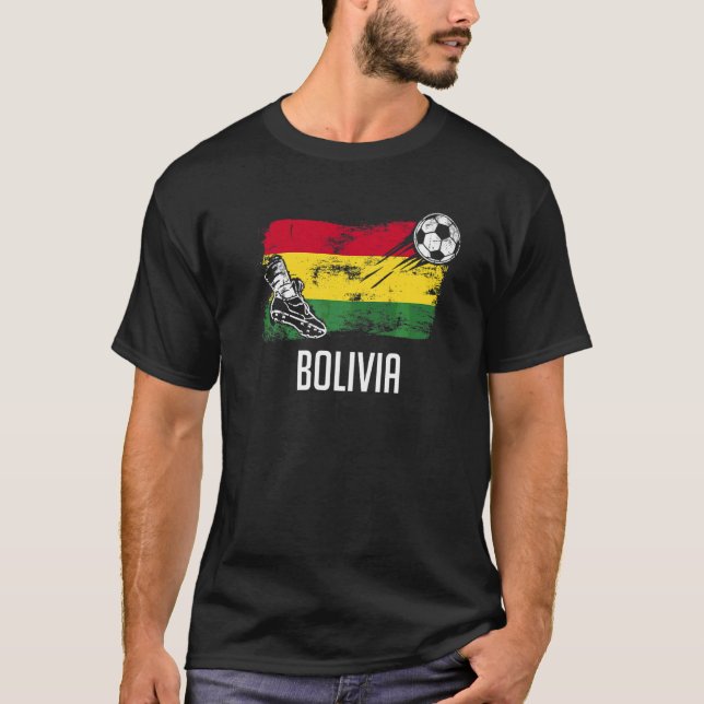 Camiseta Bolívia: Bandeira de Jersey, Bolívia Equipe de fut (Frente)