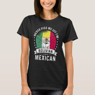 Camiseta Bolívia Bandeira México Cresceu Orgulho Cidadão Hu