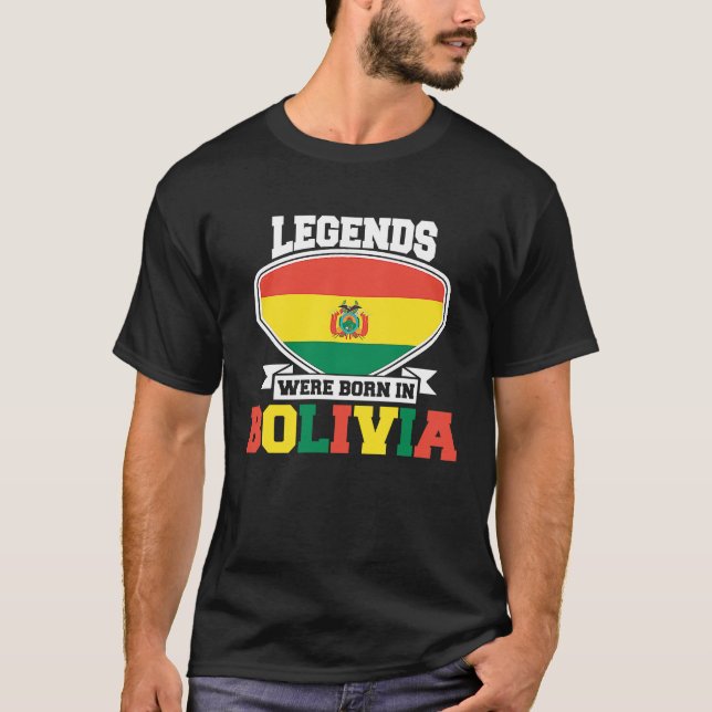 Camiseta Bolívia Bandeira Roupa 1 da Bolívia (Frente)