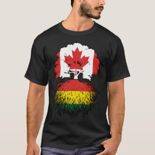Camiseta Bolívia Bolívia Canadá Árvore canadiana Bandeira