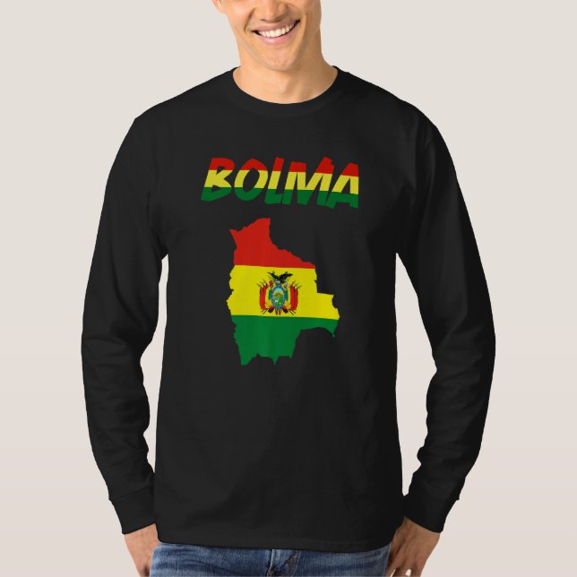 Camiseta Bolivia Country Map Flag Bolivia Bolivian Flag Sou (Frente)