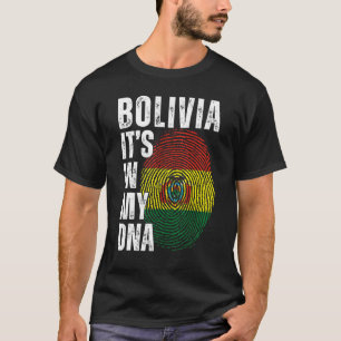 Camiseta Bolívia Está No Meu DNA Correspondência Homens Mul
