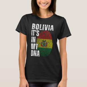 Camiseta Bolívia Está No Meu DNA Correspondência Homens Mul
