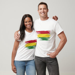 Camiseta Bolívia Flag Brush Art