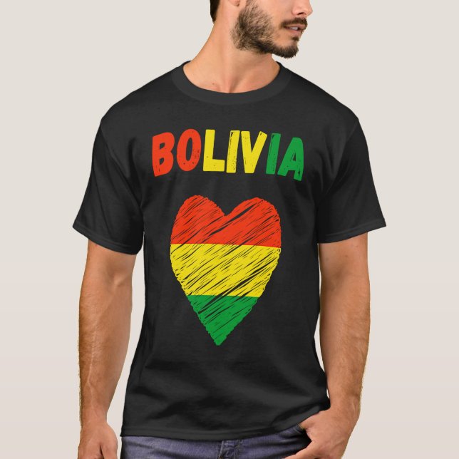 Camiseta Bolivia Flag Holiday Bolivia Heart Bolivian Flag (Frente)