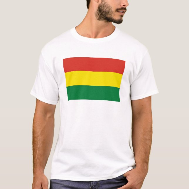 Camiseta Bolivia Flag T-Shirt, Patriotic T-Shirts, (Frente)