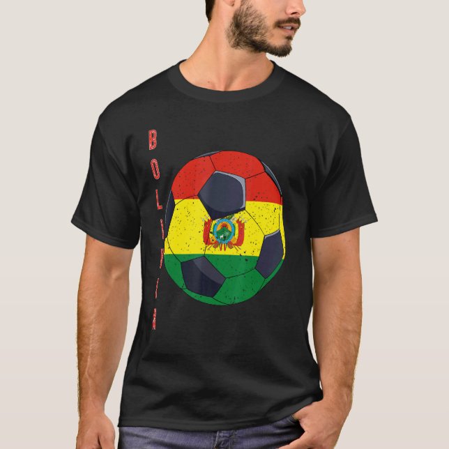 Camiseta Bolívia Futebol Ball Bandeira Bolívia (Frente)