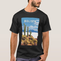 Bolívia Illustração Viagem Art Vintage