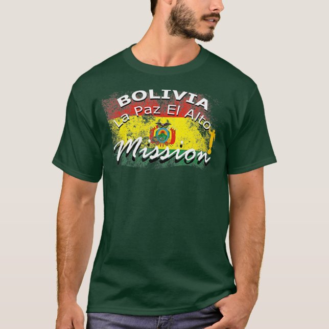 Camiseta Bolívia La Paz El Alto Mormon LDS Missão Presente (Frente)