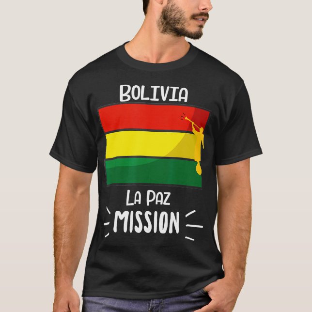 Camiseta Bolívia La Paz Mormon LDS Missão Missionária (Frente)