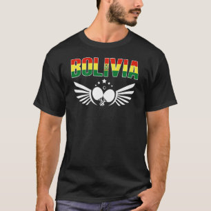 Camiseta Bolívia Mesa de Tênis de apoio à boliviana Ping Po