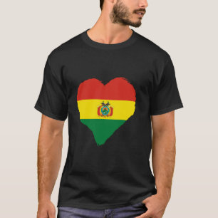 Camiseta Bolívia Orgulho boliviano Raízes bolivianas Coraçã
