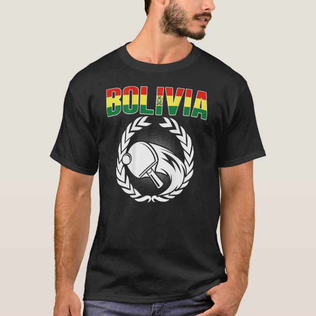 Camiseta Bolivia Ping Pong   Bolivian Table Tennis Supporte (Frente)