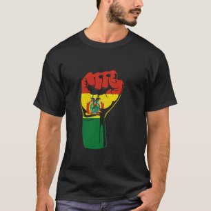 Camiseta Bolívia Punho América EUA Raízes Bolivianas Bolivi