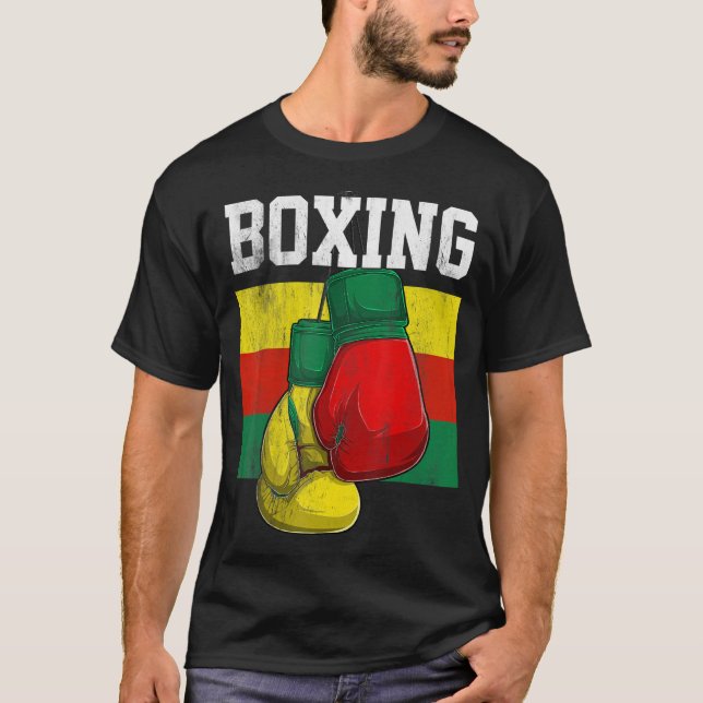 Camiseta Boliviano Boxer Boxer Boxer Bandeira da Bolívia (Frente)