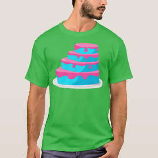 Camiseta Bolo Azul e Rosa