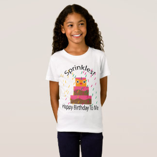 Camiseta Bolo Com Confeitos Feliz Aniversário Para Mim