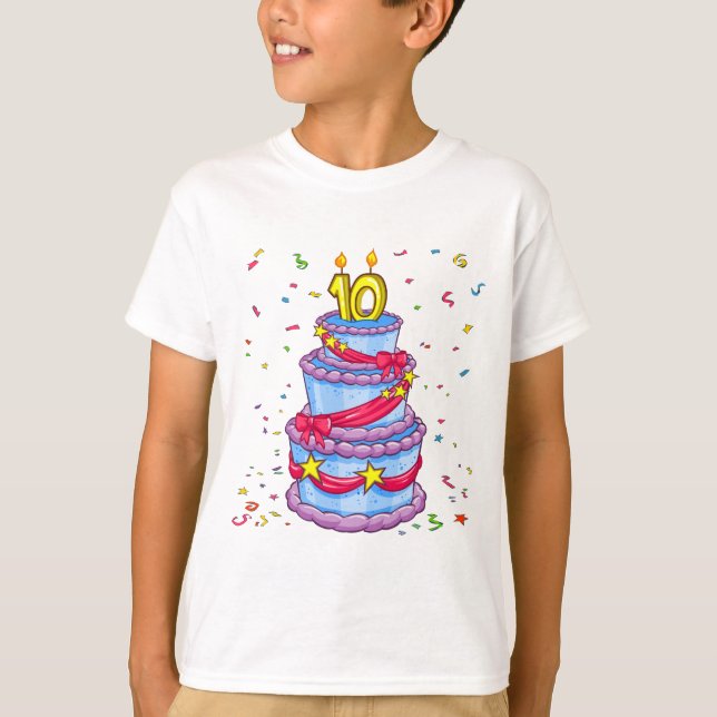 Camiseta Bolo de aniversário (Frente)