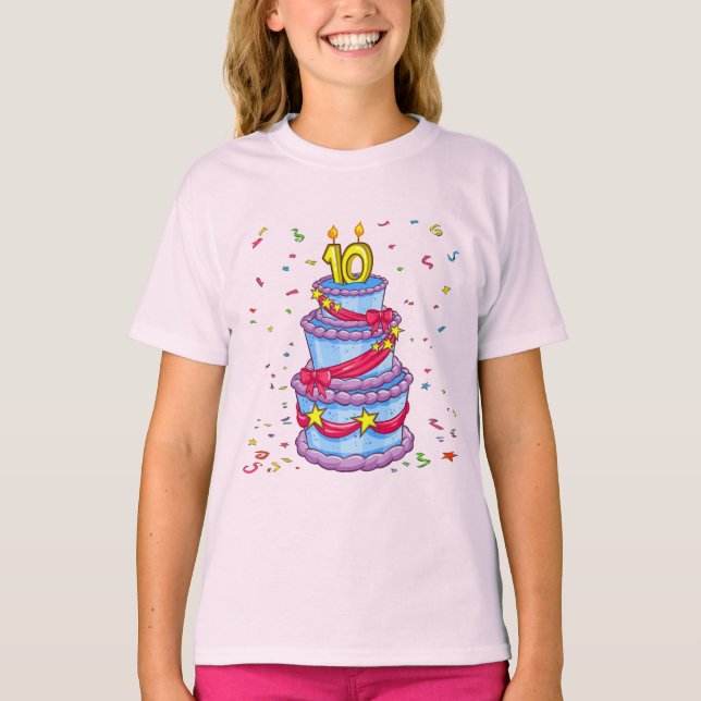 Camiseta Bolo de aniversário (Frente)