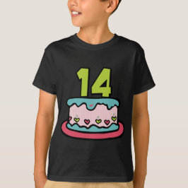 Camiseta Bolo de aniversário de 14 anos