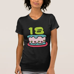 Camiseta Bolo de aniversário de 18 anos