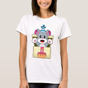 Camiseta Bolo de Aniversário de Gato