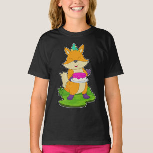 Camiseta Bolo de Aniversário de Raposa