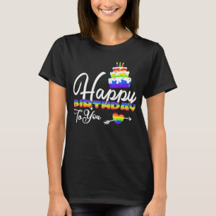 Camiseta Bolo de aniversário doce Feliz Aniversário para Se