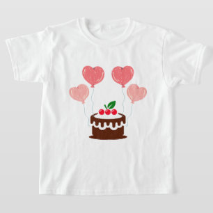 Camiseta Bolo de Aniversário Estampada Infantil