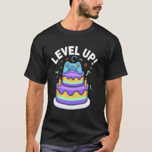 Camiseta Bolo de Aniversário Level Up! com Controle
