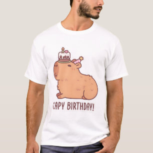 Camiseta Bolo De Bolo De Aniversário Com Captura De Cabeça