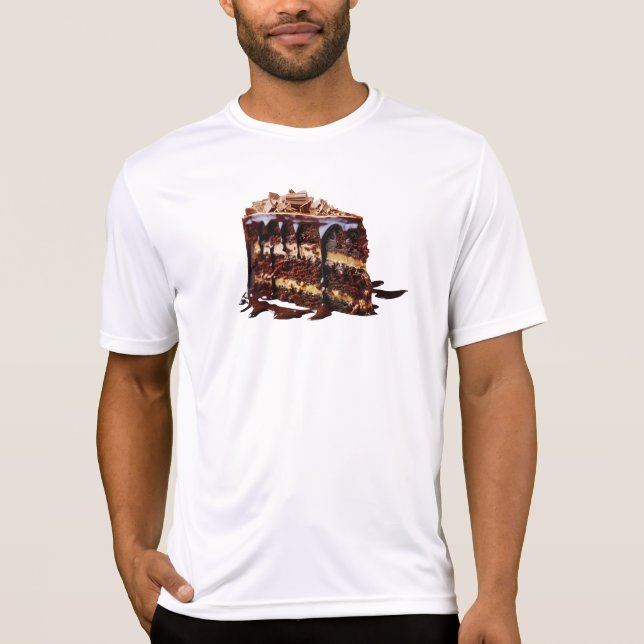 Camiseta Bolo de chocolate multi-camadas indulgente do Slip (Frente)