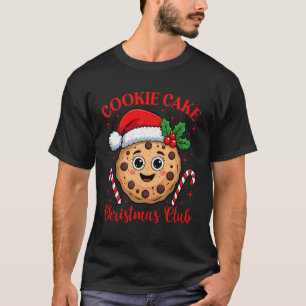 Camiseta Bolo de Cookie Clube de Natal Coquette Laço Festa 