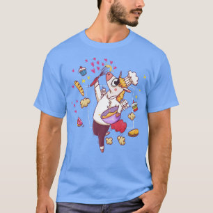 Camiseta Bolo de Cupcake Bonito Unicorn