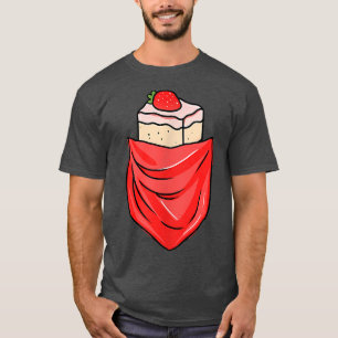 Camiseta Bolo De Morango Engraçado No Pocket Candy Lover