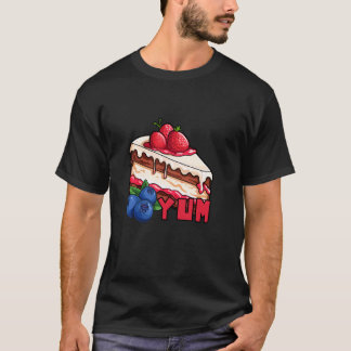Camiseta Bolo de Morango Mirtilo Yum Yum