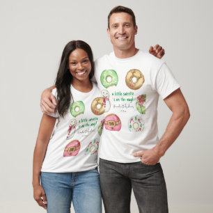 Camiseta Bolo de Natal e donuts no chá de bebê