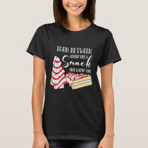 Camiseta Bolo de Natal em forma de árvore dilacerado entre